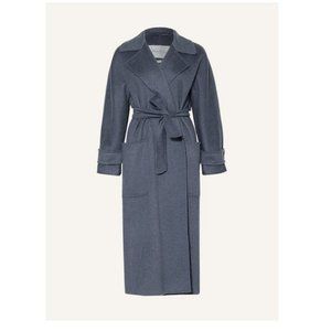 NWT Max Mara Feluca Cashmere Coat, Size 2 Heather Blue Jeans